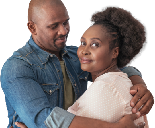 photo of a man and woman in an embrace