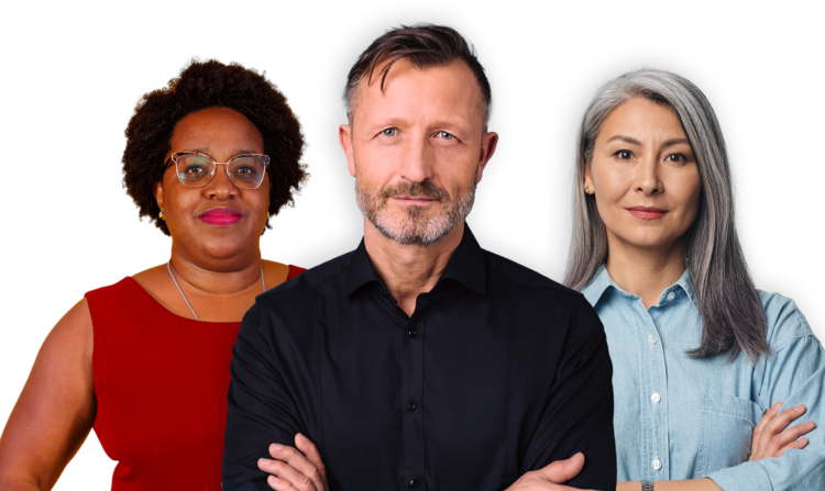 Image of an African American woman, Caucasian male, and Asian female standing together